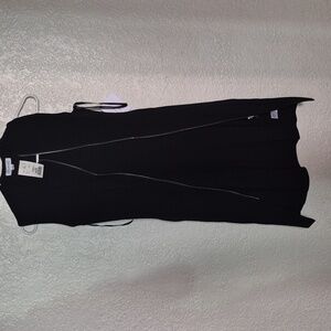 Black Midi Dress with Zipper